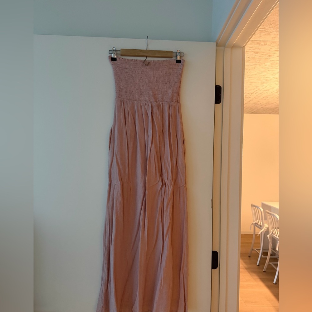 REVOLVE Blush Pink Strapless Maxi Dress